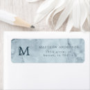 Search for masculine monogram return address labels Blue