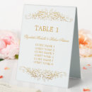 Search for guest list weddings Table numbers