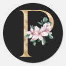 Search for monogram letter p stickers Floral