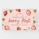Search for berry first birthday banners Cute