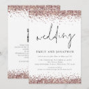 Search for rose gold glitter wedding invitations Qr code