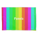 Search for bright rainbow pillowcases Stripes