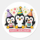 Search for cute penguin stickers Kids birthday