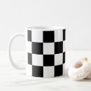 Search for black and white geometric mugs Chequered