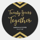 Search for 20 years stickers Black