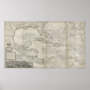 Search for historical map of the caribbean posters Old