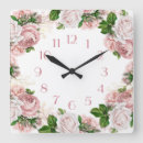 Search for blush pink floral clocks Feminine