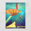 Search for sea turtle art postcards Fish