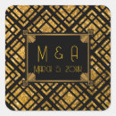 Search for art deco wedding stickers Initials