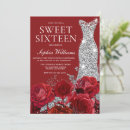 Search for red and silver sweet 16 invitations Dress