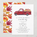 Search for red truck baby shower invitations A little pumpkin