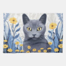 Search for russian tea towels Russian blue cat