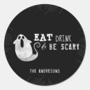 Search for eat drink and be happy stickers Spooky
