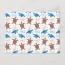 Search for fish pattern postcards Watercolor