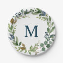 Search for rustic bridal shower plates Greenery