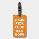 Search for funny luggage tags Orange