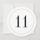 Search for 11 table cards Elegant table numbers