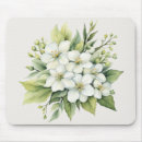 Search for apple blossoms mousepads White