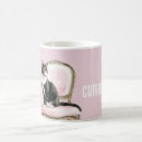 Search for pink black cat mugs White