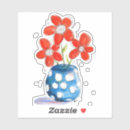 Search for flowers in a vase stickers Whimsical