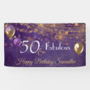 Search for purple 50th birthday party decor Gold