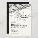Search for black and ivory bridal shower invitations Bride