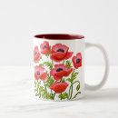 Search for red poppy flowers mugs Poppies