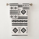 Search for black and white aztec bath towels Bohemian