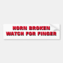 Search for finger bumper stickers Road rage