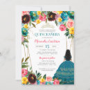 Search for turquoise quinceanera invitations Floral