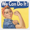 Search for girl empowerment stickers Rosie the riveter