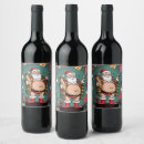 Search for happy holiday wine labels Red and green