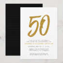 Search for fiftieth wedding invitations Black and white