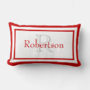 Search for red white grey cushions Monogrammed