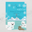 Search for snow much fun invitations Polar bear