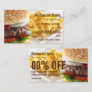 Search for burgers business cards Diner