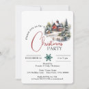 Search for red barn christmas invitations Watercolor
