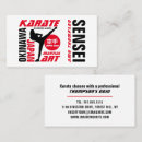 Search for karate business cards Sensei