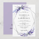 Search for lavender and silver wedding invitations Botanical