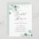 Search for eucalyptus leaves bridal shower invitations Botanical