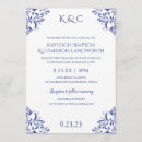 Search for royal blue damask invitations Vintage