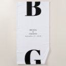 Search for wedding beach towels Black and white