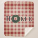 Search for farmhouse christmas blankets Red plaid