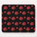 Search for red floral pattern mousepads Black