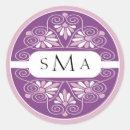 Search for pink purple monogram stickers Monogrammed