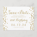 Search for 21st birthday save the dates Gold