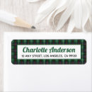 Search for red plaid return address labels Simple