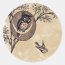Search for vintage owl stickers Illustration
