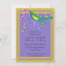 Search for mardi gras masquerade costume party invitations Purple