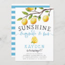 Search for lemonade party invitations Sunshine lemonade and fun